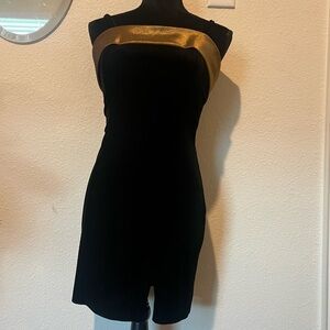 90s Vintage Velvet Party Dress ( Size S)